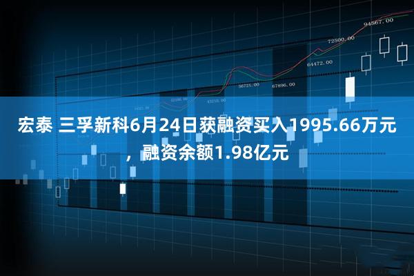 宏泰 三孚新科6月24日获融资买入1995.66万元，融资余额1.98亿元